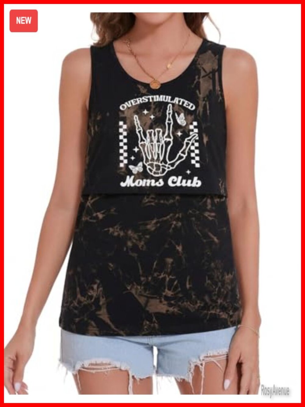 Nursing Tank Top Sleeveless Breastfeeding Shirt Cotton Blend
